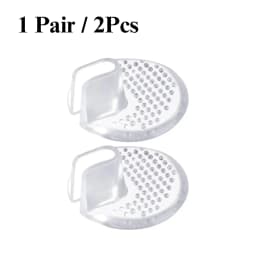 Soft Silicone Forefoot Cushion Pads Anti-Slip Transparent Toe Protectors for Flip Flops Sandals Comfortable Shoe Inserts
