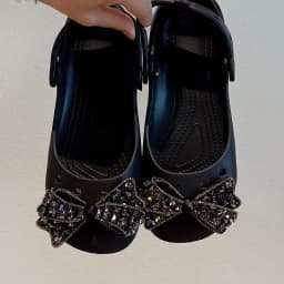 Elegant Bow Shoes Charms Faux Diamond DIY Fashion Ballet Clogs Accessories Suitable for Hole Shoes Sandals Holidays Party Gifts