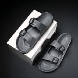 Men's Two Slippers with Buckles, Adjustable Boken Slippers, Couple Style Outdoor Daily Lightweight