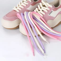 1Pair/3Pair 8mm Thick Round Shoelaces solid color High quality shoelace Suitable for a variety of shoes