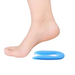 Silicone Gel U-Shaped Heel Pad Soft Shock Absorption Rear Foot Cushion Shoe Insole for Comfort Foot Care