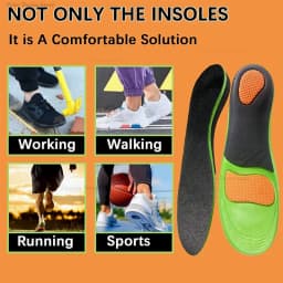 Orthopedic Insole Thickened Arch Support Shoes Pad for Flat Feet Sport Shock Absorption High Elastic Wear Resistant Foot Cushion