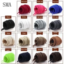 1 Pair Classic Solid Round Shoelaces Durable Polyester for Shoes Boots Sneakers 21 Colors Available in 70cm 90cm 120cm 150cm