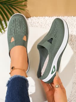 Women Shoes Convenient and Comfortable at Home, One Foot with a Vent and Half Slipper Women's Summer Shoes