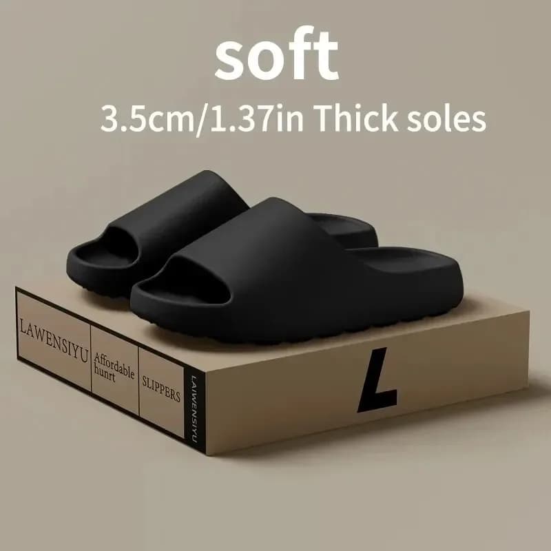 Coconut EVA Soft Thick Soled Slippers Women's Summer Fashion Wear Slippers Home Shower Sandals Men's Beach Shoes Slides