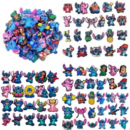 MESUCA 20-200pcs Mixing Popular Cartoons Shoe Charms For Sandals, Shoe Decoration Accessories Shoe Pins Great Gift For Men Women
