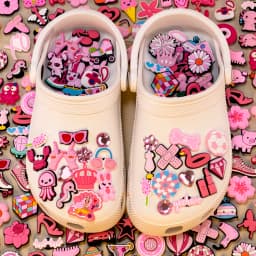 10/20/50/100pcs Random All Pink Shoe Charms Cartoon Cute Animal Plant Shoe Decorations Pins for Women Girl Sandals Accessories