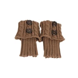 Button Cable Knit Wool Ankle Leg Warmers Women Short Foot Covers Cozy Winter Boot Socks Toppers Autumn Knitted Accessories