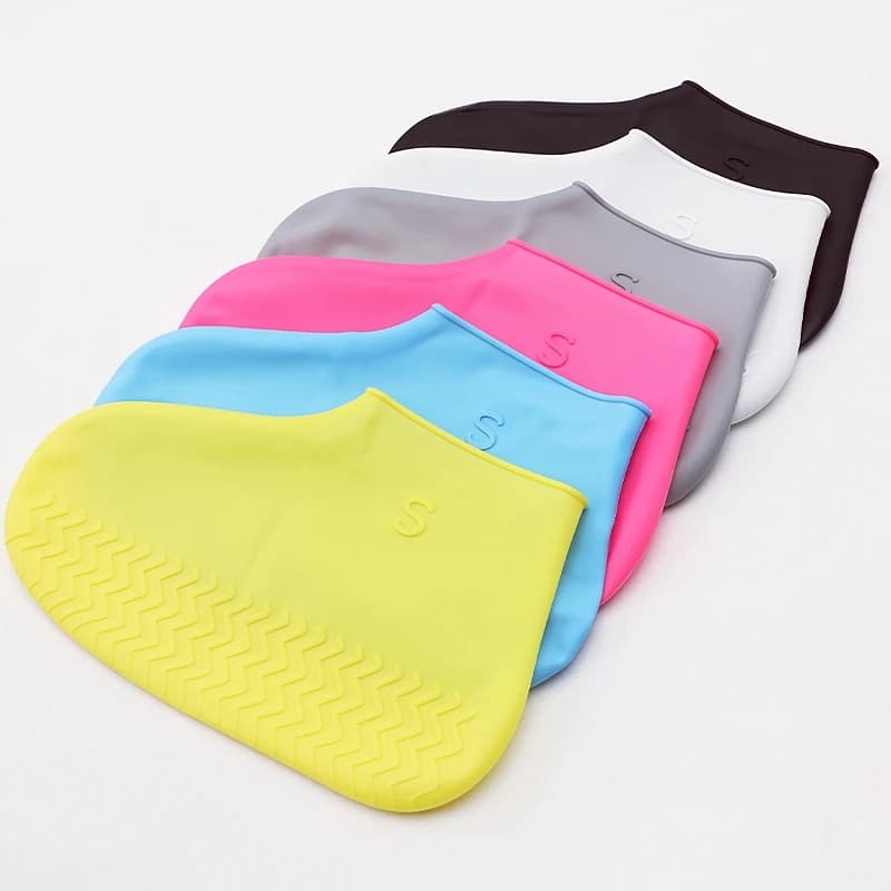 Silicone Waterproof Shoe Covers Children Adults Wear Resistant Portable Rainwater Shoe Covers 1 Pair