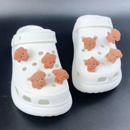 1/8PCS Summer Fashion Shoe Charms Set Accessories for Clogs Shoe Buckle Cute Teddy Dog DIY 3D Shoes Decorations for Bogg Bag