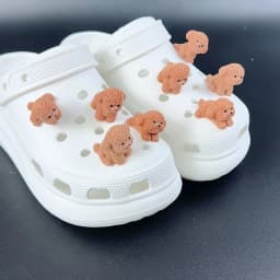 1/8PCS Summer Fashion Shoe Charms Set Accessories for Clogs Shoe Buckle Cute Teddy Dog DIY 3D Shoes Decorations for Bogg Bag
