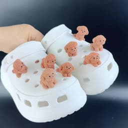 1/8PCS Summer Fashion Shoe Charms Set Accessories for Clogs Shoe Buckle Cute Teddy Dog DIY 3D Shoes Decorations for Bogg Bag