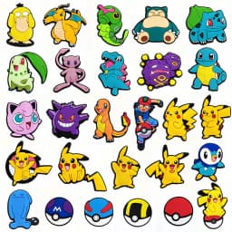 20-100Pcs Potdemiel Pokemon Series Shoe Charms For Clog Sandals,Shoe Decoration Accessories Shoe Pins Great Gift For Men Women