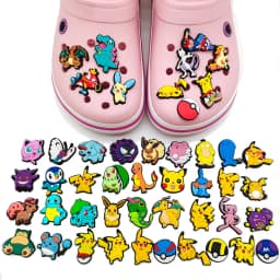 20-100Pcs Potdemiel Pokemon Series Shoe Charms For Clog Sandals,Shoe Decoration Accessories Shoe Pins Great Gift For Men Women