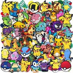 20-100Pcs Potdemiel Pokemon Series Shoe Charms For Clog Sandals,Shoe Decoration Accessories Shoe Pins Great Gift For Men Women