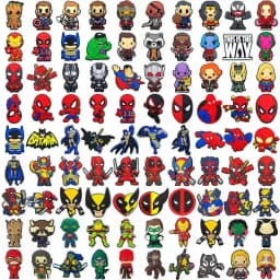 Random 20-200Pcs Hot Toys Marvel Spider-Man Series Shoe Charms For Clogs,PVC Shoe DIY Decorations Premium Quality Accessories
