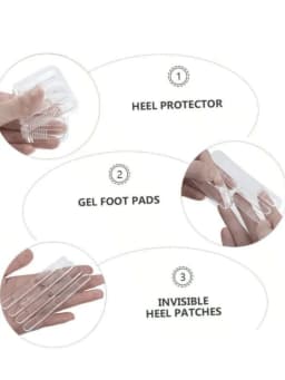 4Pcs Silicone Heel Stickers Heel Grips for Women Men Anti Slip Heel Cushions Non-Slip Inserts Pads Foot Heel Care Protector