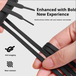 Black and White Flat Twist-Lock Shoelaces Easy-to-Install Automatic Shoelaces Outdoor Sports Shoelace Unisex 1Pair/2Pair