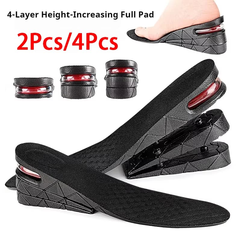 1Pair Height Increase Insole Feet Templates 3/5/7/9cm Variable Height Shoes Insoles Air-Cushioned Shock-Absorbing Sports Insole