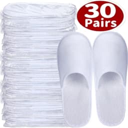2/30pairs 2026 White Hotel Slipper Unisex Disposable Slippers for Home Guests Non-Slip Bathroom Spa Slippers Shoes for Men Women