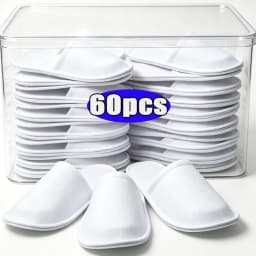 2/30pairs 2026 White Hotel Slipper Unisex Disposable Slippers for Home Guests Non-Slip Bathroom Spa Slippers Shoes for Men Women
