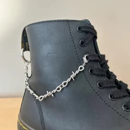 1pair/2pcs Gothic Punk Style Detachable Double Thorn Shoe Decor Chain Easy-Release Buckle Mechanism Ideal DIY Fashion Accessory