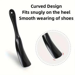 2PCS Unisex Long Handle Shoe Horns, Portable Plastic Shoe Helper, Non-Slip Easy Wear Tool for Travel & Daily Use