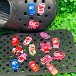 13-100pcs Dr Pepper Soda Bottle Drink Shoe Charms PVC Accessories DIY Shoes Buckle Decorations Fit Wristband Party Woman Gifts