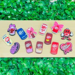 13-100pcs Dr Pepper Soda Bottle Drink Shoe Charms PVC Accessories DIY Shoes Buckle Decorations Fit Wristband Party Woman Gifts