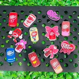 13-100pcs Dr Pepper Soda Bottle Drink Shoe Charms PVC Accessories DIY Shoes Buckle Decorations Fit Wristband Party Woman Gifts