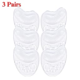 Soft Silicone Forefoot Cushion Pads Anti-Slip Gel Shoe Inserts for Women High Heels Sandals Pain Relief