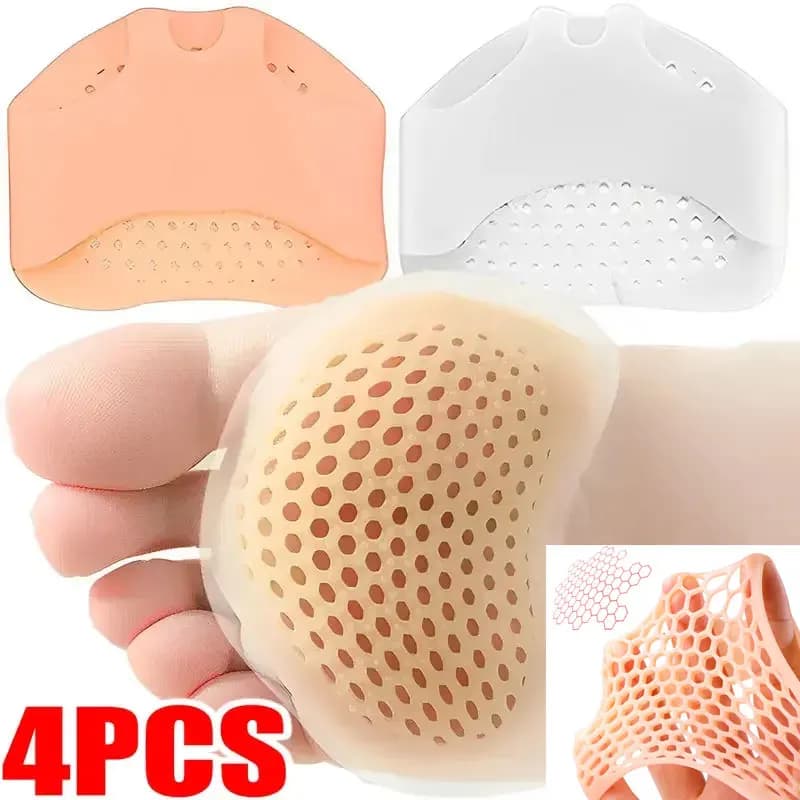 Silicone Metatarsal Pads Toe Separator Pain Relief Foot Pads Orthotics Foot Massage Insoles Forefoot Elastic Cushion Foot Care T