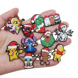 Mesuca Mixed Random Christmas Series 20-100 Shoe Charms For Sandals,Shoe Decoration Accessories Shoe Pins Great Gift For Men Wom