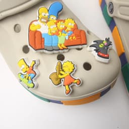 9pcs Cartoon Large Size Simpson Series ​for Shoe Charms pvc DIY  Shoe Accessories for Classic Clog Shoe Decoration Kids Gifts