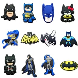Mesuca Marvel Spider-Man, Batman 8-200pcs Shoe Charms For Sandals,Shoe Decoration Accessories Shoe Pins Great Gift For Men Wom