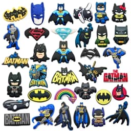 Mesuca Marvel Spider-Man, Batman 8-200pcs Shoe Charms For Sandals,Shoe Decoration Accessories Shoe Pins Great Gift For Men Wom