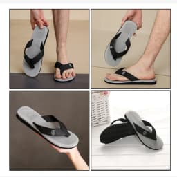 2025 Summer New Men's Flip Flops Indoor Outdoor Beach Sandals Thick Soft Sole Bathroom Slides Shoes Man Non-slip Home Slippers