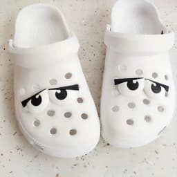 Funny Expressions Hole Buckle Hole Shoe Charms Decorations Cartoon Soft Rubber Eyes Shoes Buckle DIY 3D Hole Shoe Accessories