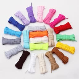 1Pair 8mm wide classic solid color shoelace Flat cotton shoelace Sneakers canvas shoes quality shoelaces 80/100/120/140/160cm