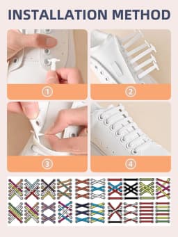 New 16Pcs Elastic Shoe Laces All Sneakers Silicone Stretch Shoelaces Unisex Fashion No Tie Shoelace Rubber Band Shoelaces