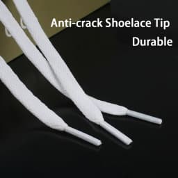 White Black Classic Shoe Laces Solid Color 8mm Wide Flat Shoelace Sneakers Quality Laces 2Pcs/6Pcs/10Pcs
