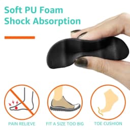Toe Plug Soft Sponge Half Insoles Reusable Toe Filler Inserts for Shoes Adjustable Too Big Foot Brace Pads Unisex Shoe Inserts