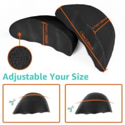 Toe Plug Soft Sponge Half Insoles Reusable Toe Filler Inserts for Shoes Adjustable Too Big Foot Brace Pads Unisex Shoe Inserts