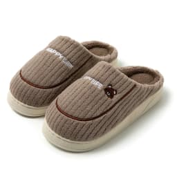 Cotton Slippers Female Couple Home Hair Slippers Non-Slip and Wear-Resistant Cartoon Indoor Warm Slippers Male Winter Home Use
