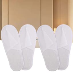 2-30pairs Unisex White Disposable Slippers for Guest Non Slip Hotel Slippers Spa Slippers Bulk Indoor Slipper for Women Men