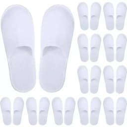 2-30pairs Unisex White Disposable Slippers for Guest Non Slip Hotel Slippers Spa Slippers Bulk Indoor Slipper for Women Men