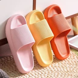 Women Eva Thick Platform Cloud Slippers Indoor Home Soft Sole Pillow Slides Sandals Woman 2025 Summer Non Slip Beach Flip Flops