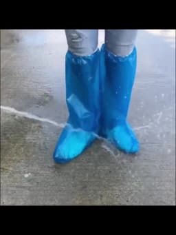 10/20/30pcs Rainy disposable shoe covers, transparent plastic outdoor thick wear-resistant waterproof isolation foot covers