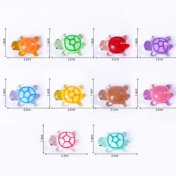 Cute Cartoon Luminous Turtle Shoe Charms - Whole Set DIY Garden Shoe Accessories Designer Shoe Decoration for Girls Gift
