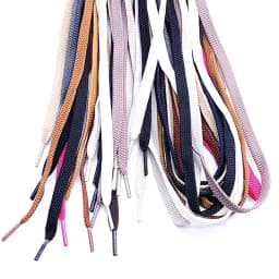 Solid Color Flat Braided Shoelaces, Durable Polyester Replacement Laces, Fashion Laces for Sneakers, Sports & Casual Shoes